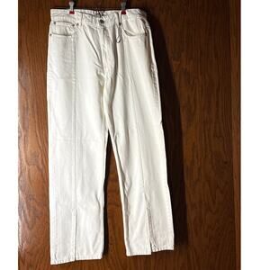 Zara Mid-Rise Split Straight Full Length Pants